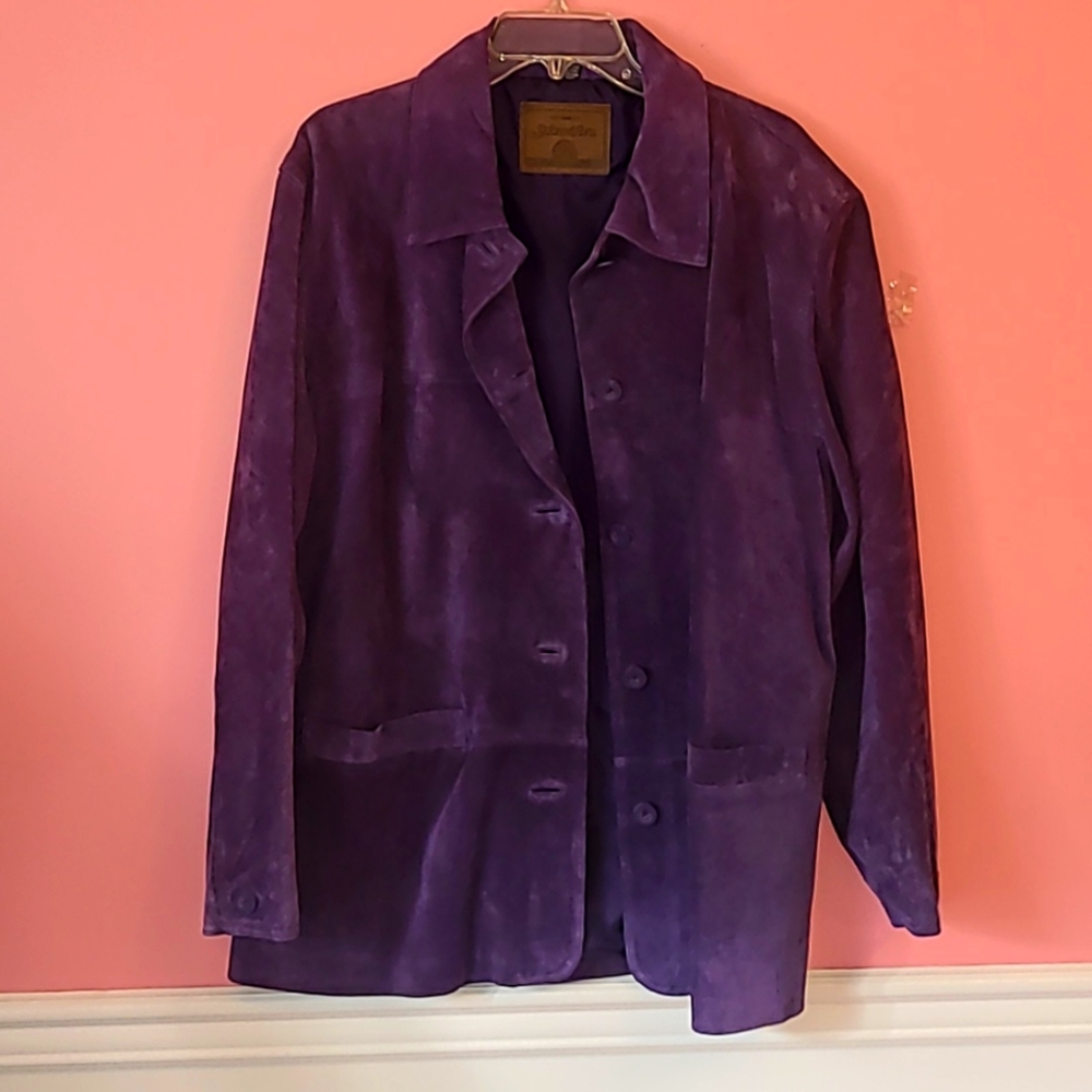Women's Purple Suede Jacket